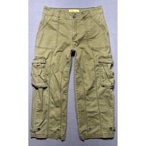 Circus NY Sam Edelman Barrel Leg Cargo Pants Olive Cropped Sz 29 (31x24) Utility